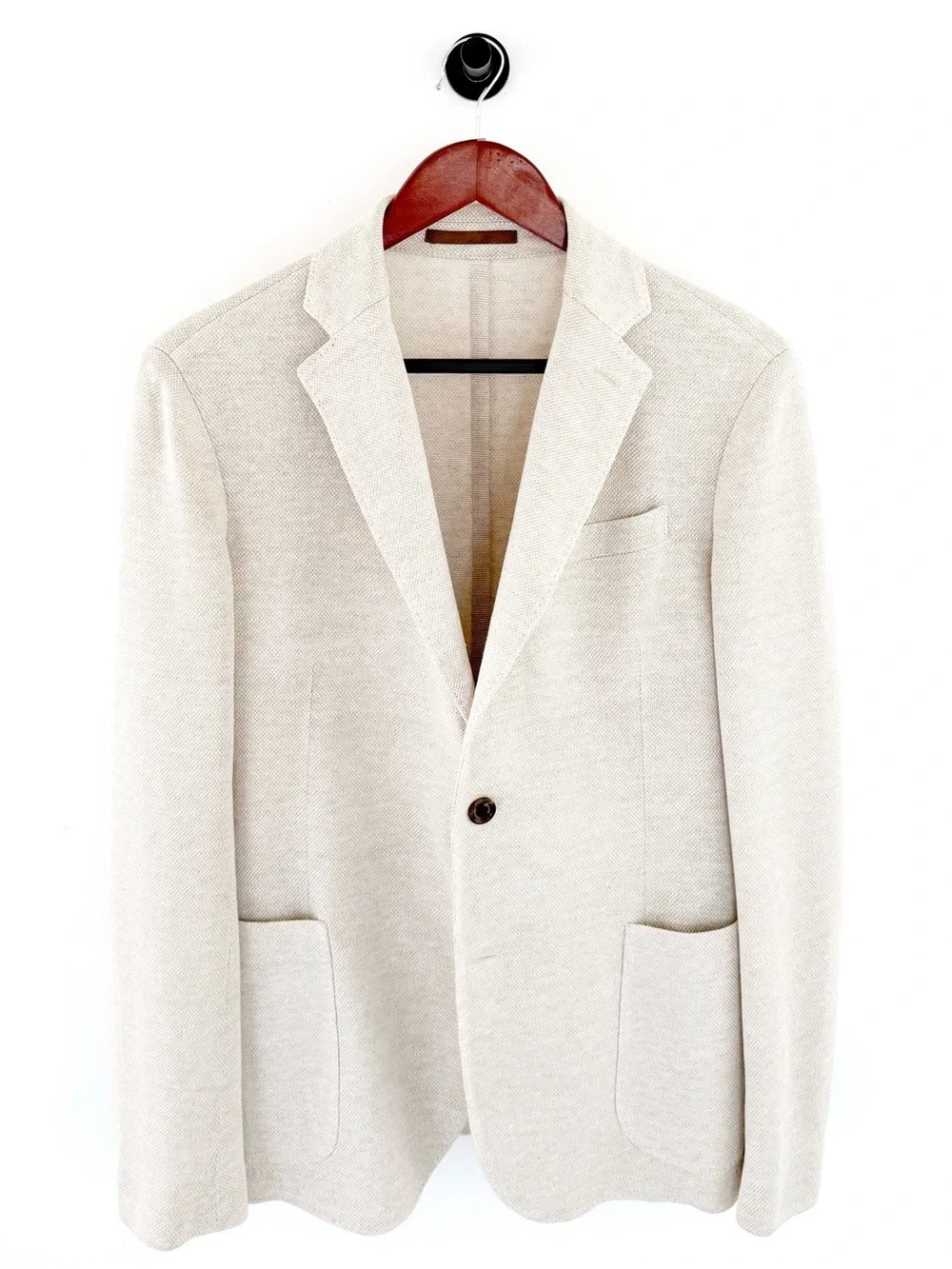 NEW Eleventy Textured Linen Blazer Men's Cream Sport Coat Unstructured 38R